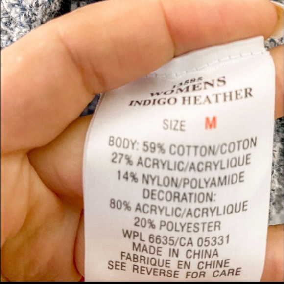 Woolroch Indigo Heather Light blue marled quarter zip Faux fur Collared Sweater - Picture 11 of 13